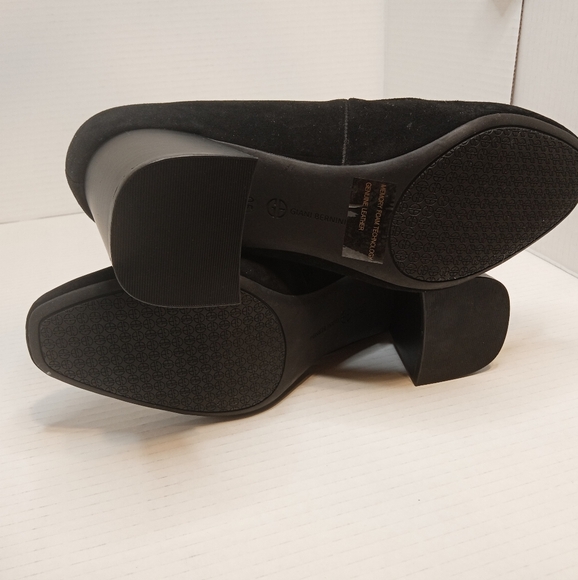 NEW Suede Giani Bernini  Black Pumps Comfy Memory Foam Arch Support Block Heels - Picture 11 of 16
